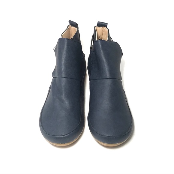 New Navy Blue Velcro Ankle Booties 36/6 - Picture 2 of 8